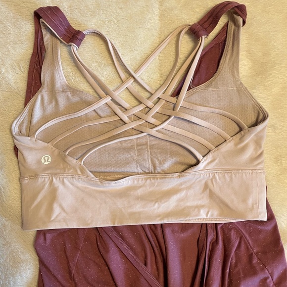Lululemon Tied In Energy 2-in-1 Pink Tank RETIRED Size 8 - Picture 6 of 9